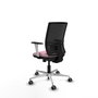 PIQUERAS Y CRESPO Silla de oficina Yunquera con mecanismo Sincro/Traslack Rosa y Negro