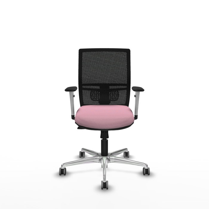 PIQUERAS Y CRESPO Silla de oficina Yunquera con mecanismo Sincro/Traslack Rosa y Negro