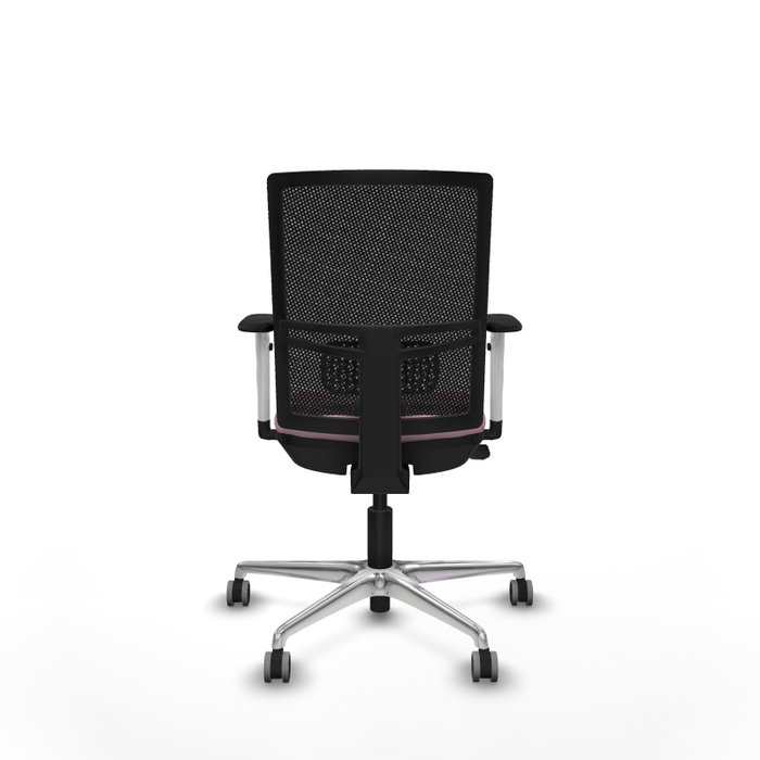 PIQUERAS Y CRESPO Silla de oficina Yunquera con mecanismo Sincro/Traslack Rosa y Negro