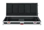 Gator Estuche de transporte para teclado slim de 88 notas con ruedas, Negro