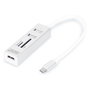 Digitus DA-70243 Concentrador USB Type-C con 3 puertos USB 2.0 y lector de tarjetas