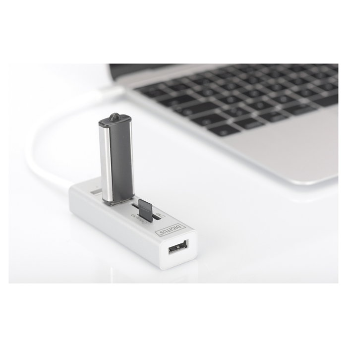 Digitus DA-70243 Concentrador USB Type-C con 3 puertos USB 2.0 y lector de tarjetas Digitus DA-70243 Concentrador USB Type-C con 3 puertos USB 2.0 y lector de tarjetas