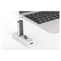 Digitus DA-70243 Concentrador USB Type-C con 3 puertos USB 2.0 y lector de tarjetas