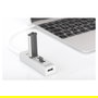 Digitus Hub USB-C 3 Puertos USB 2.0 + Lector Tarjetas MicroSD/SD Blanco