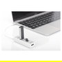 Digitus Hub USB-C 3 Puertos USB 2.0 + Lector Tarjetas MicroSD/SD Blanco