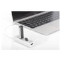 Digitus DA-70243 Concentrador USB Type-C con 3 puertos USB 2.0 y lector de tarjetas