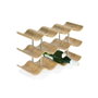 Andrea House Botellero de Madera Sauce y Metal para 12 Botellas 42x16x23 cm