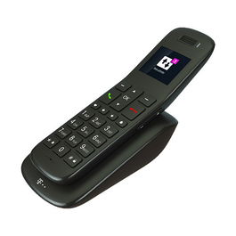 Telekom Speedphone 32 - Teléfono inalámbrico DECT negro con altavoz, identificador de llamadas y pantalla, estación base incluida