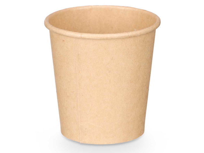 Kinvara Set 24 Vasos Kraft 120 ml Papel Plástico PE 6x6x6 cm (Set de 48)