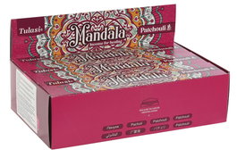 DKD Home Decor Incienso Varilla Basicos Lila Patchouli Aroma Bambu Mandala 2024b Set de 20 piezas 5 x 1.7 x 25 cm