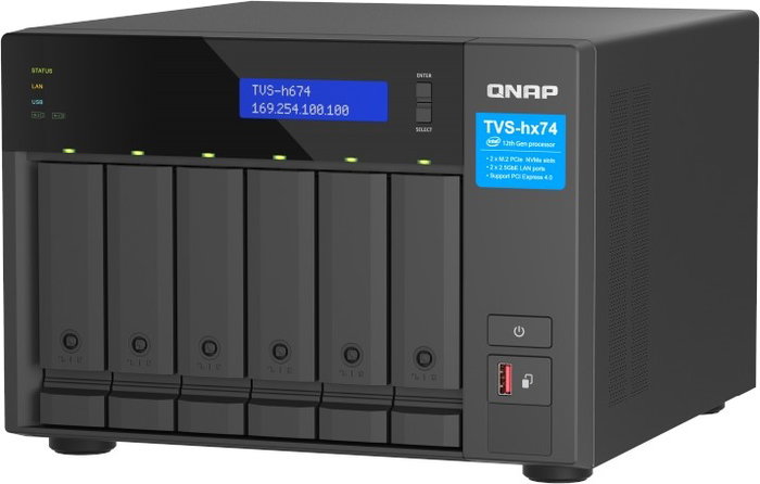 QNAP TVS-h674 NAS Torre Intel Core i3-12100 16 GB DDR4 Negro
