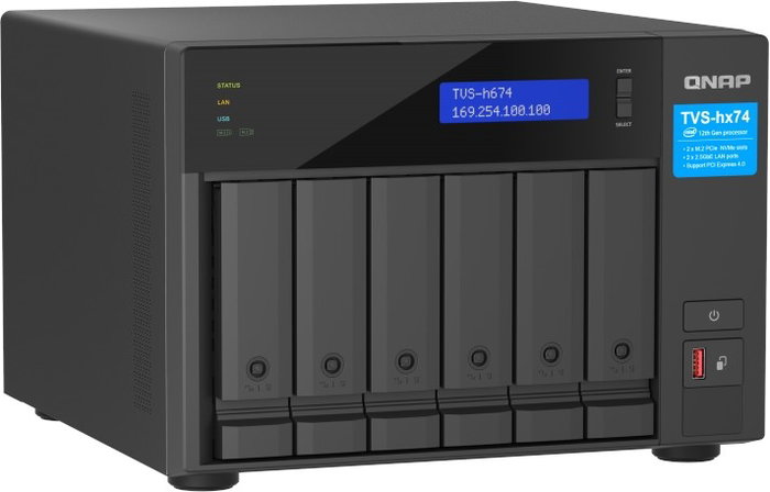 QNAP TVS-h674 NAS Torre Intel Core i3-12100 16 GB DDR4 Negro