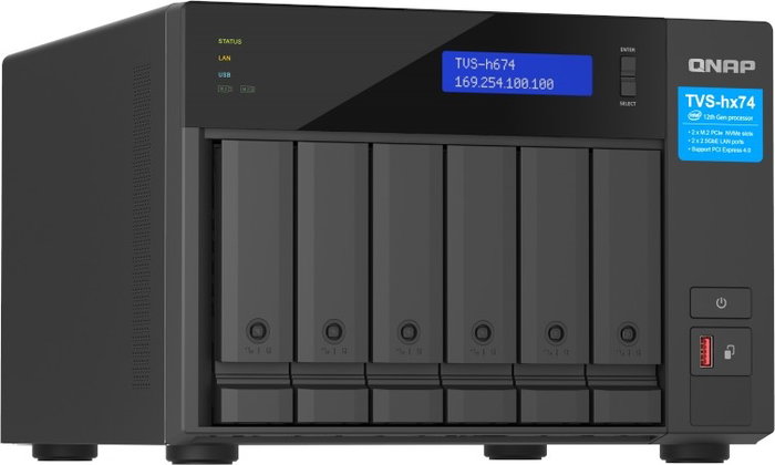 QNAP TVS-h674 NAS Torre Intel Core i3-12100 16 GB DDR4 Negro