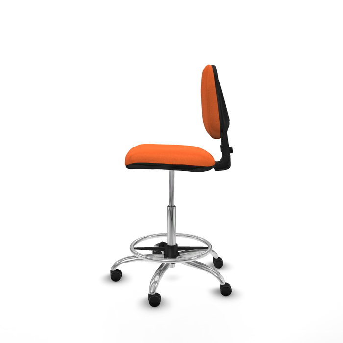 PIQUERAS Y CRESPO Taburete Isso CP Bali naranja con base cromada PIQUERAS Y CRESPO Taburete Isso CP Bali naranja con base cromada