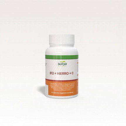 SOTYA Vitamina B12 + Hierro + Vitamina C 60 Cápsulas