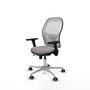 PIQUERAS Y CRESPO Silla de oficina Jorquera con mecanismo Sincro/Traslack, Gris y Blanco