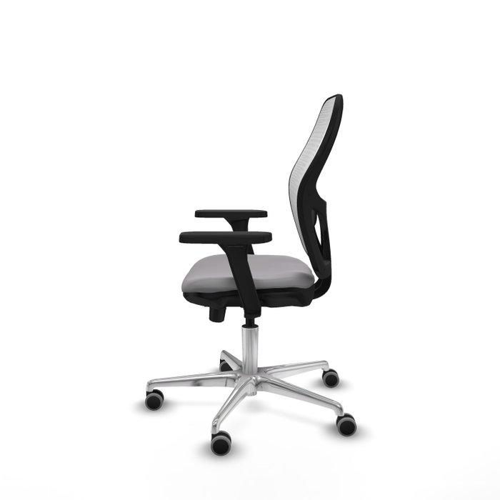 PIQUERAS Y CRESPO Silla de oficina Jorquera con mecanismo Sincro/Traslack, Gris y Blanco