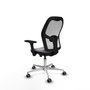 PIQUERAS Y CRESPO Silla de oficina Jorquera con mecanismo Sincro/Traslack, Gris y Blanco