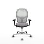 PIQUERAS Y CRESPO Silla de oficina Jorquera con mecanismo Sincro/Traslack, Gris y Blanco