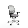 PIQUERAS Y CRESPO Silla de oficina Jorquera con mecanismo Sincro/Traslack, Gris y Blanco