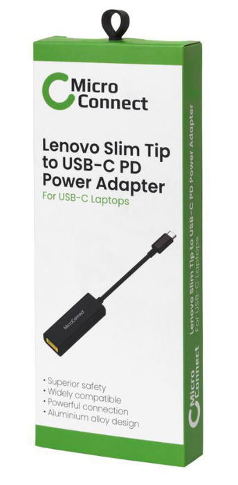 MicroConnect Adaptador USB-C a Enchufe Cuadrado Lenovo USB3.1C-LEN - Para Cargar Portátiles Antiguos Lenovo con USB Tipo C
