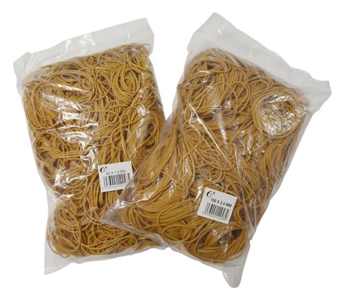 Productos Montblanc Gomas elásticas de caucho natural 2 mm Nº2, bolsa de 1 kg