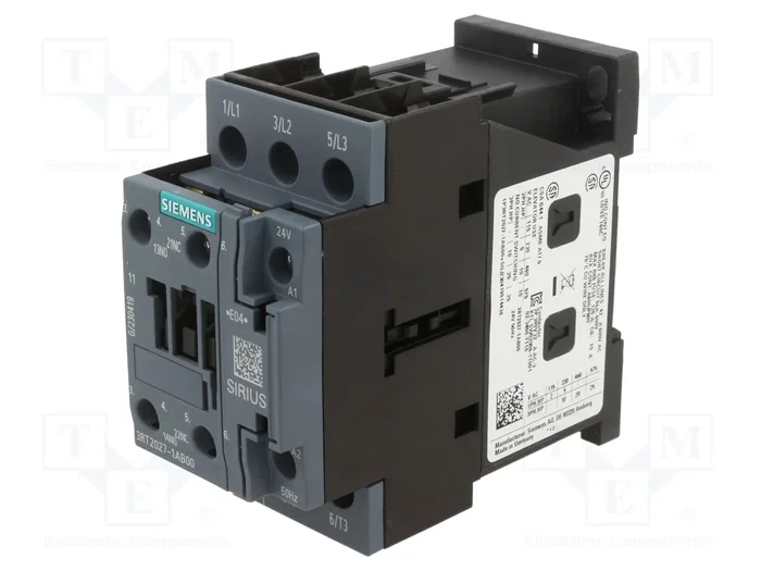 SIEMENS 3RT2027-1AB00 Contactor 3-polar 24VAC SIEMENS 3RT2027-1AB00 Contactor 3-polar 24VAC