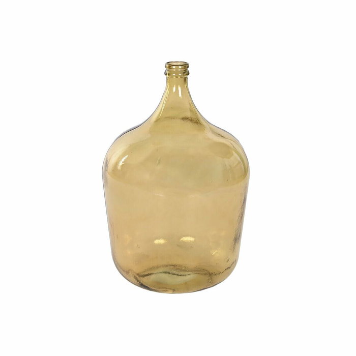 DKD Home Decor Jarrón de Cristal Reciclado Amarillo 34 L