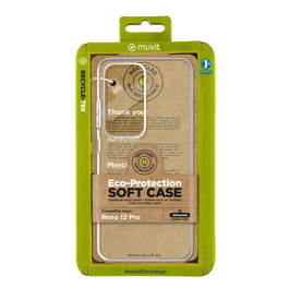 muvit for change funda compatible con Oppo Reno 12 Pro transparente