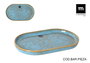 La Mediterranea Bandeja Oval Scratch Blue