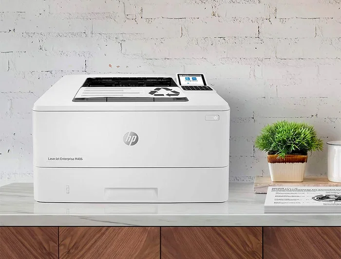 HP Impresora Láser Monocromo LaserJet Enterprise M406dn - Dúplex Automático, Conectividad Gigabit Ethernet, Ideal para Entornos Empresariales
