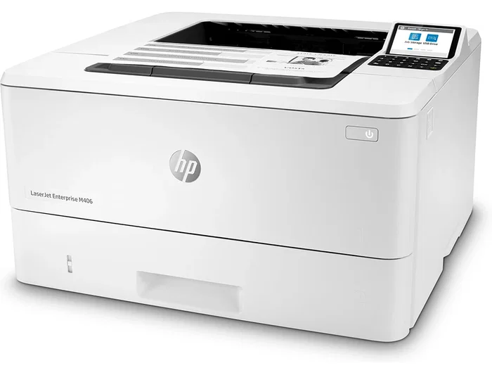HP Impresora Láser Monocromo LaserJet Enterprise M406dn - Dúplex Automático, Conectividad Gigabit Ethernet, Ideal para Entornos Empresariales