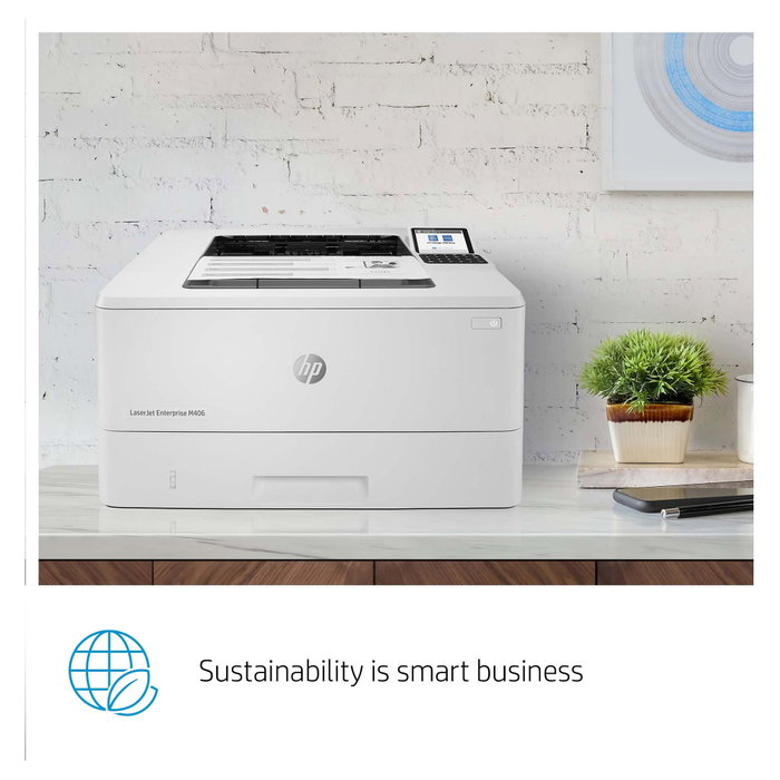 HP LaserJet Enterprise M406dn Impresora Láser Monocromo Dúplex Blanca