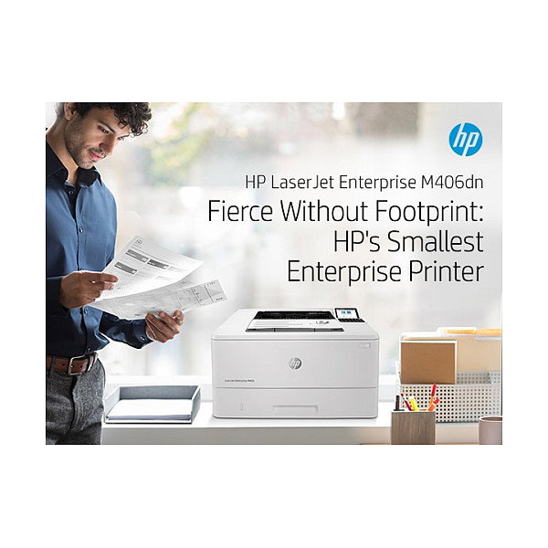 HP LaserJet Enterprise M406dn Impresora Láser Monocromo Dúplex Blanca
