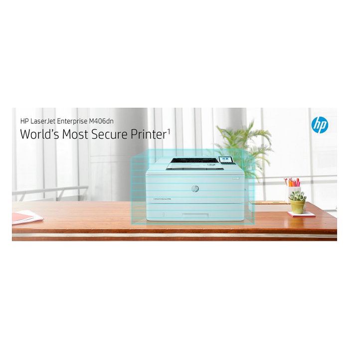 HP LaserJet Enterprise M406dn Impresora Láser Monocromo Dúplex Blanca