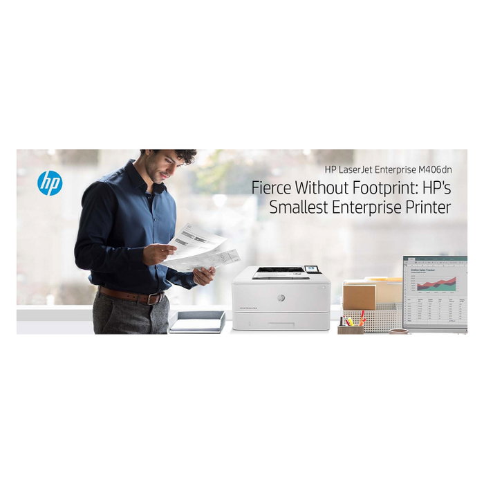 HP LaserJet Enterprise M406dn Impresora Láser Monocromo Dúplex Blanca