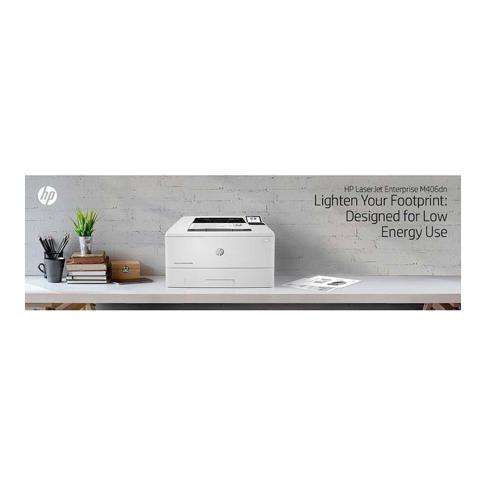 HP LaserJet Enterprise M406dn Impresora Láser Monocromo Dúplex Blanca