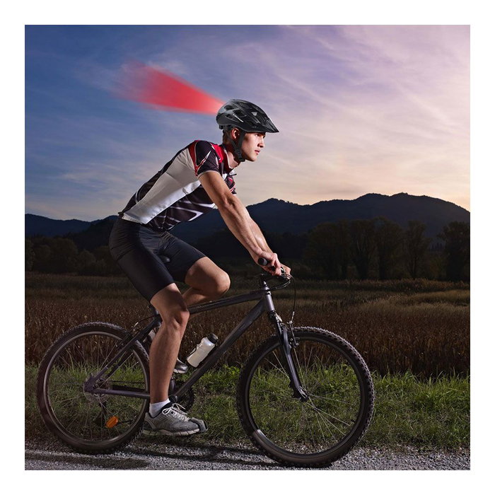 Dunlop Casco de bicicleta con leds rojos talla L