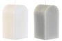 DKD Home Decor Vela Gris Blanco 7 x 13 x 7 cm (6 Unidades)