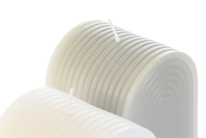 DKD Home Decor Vela Gris Blanco 7 x 13 x 7 cm (6 Unidades)