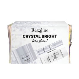 Rexaline Crystal Bright Crema Estuche 4 pz (Crema facial 50 ml + Loción facial 50 ml + Sérum facial 10 ml + Neceser 1 u)