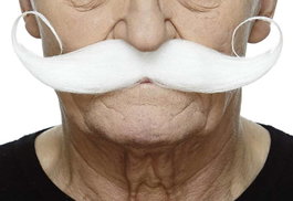 My Other Me Bigote blanco talla única