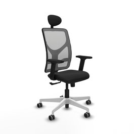PIQUERAS Y CRESPO Silla de oficina Motilla con mecanismo Sincro, Negro y Gris