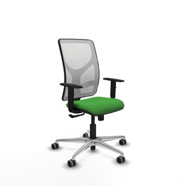 PIQUERAS Y CRESPO Silla de oficina Motilla con mecanismo Sincro Verde y Blanco