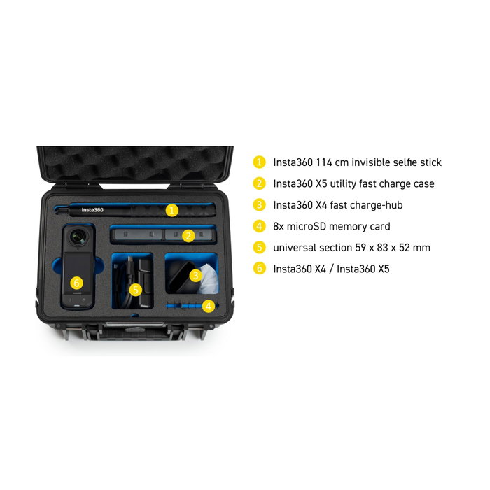 B&W action.case PP.41 Negro para Insta360 X4 X5 B&W action.case PP.41 Negro para Insta360 X4 X5