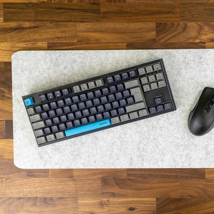 Phoenix Teclado Gaming Mecánico Compacto Royal 87 Teclas, Switches Outemu Brown, Keycaps PBT, Negro - Para Gaming y Oficina