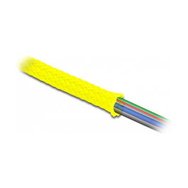 DeLOCK Funda trenzada estirable 2 m x 38 mm Amarillo