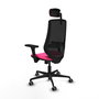 PIQUERAS Y CRESPO Silla de oficina Mardos Rosa y Negro con mecanismo Sincro