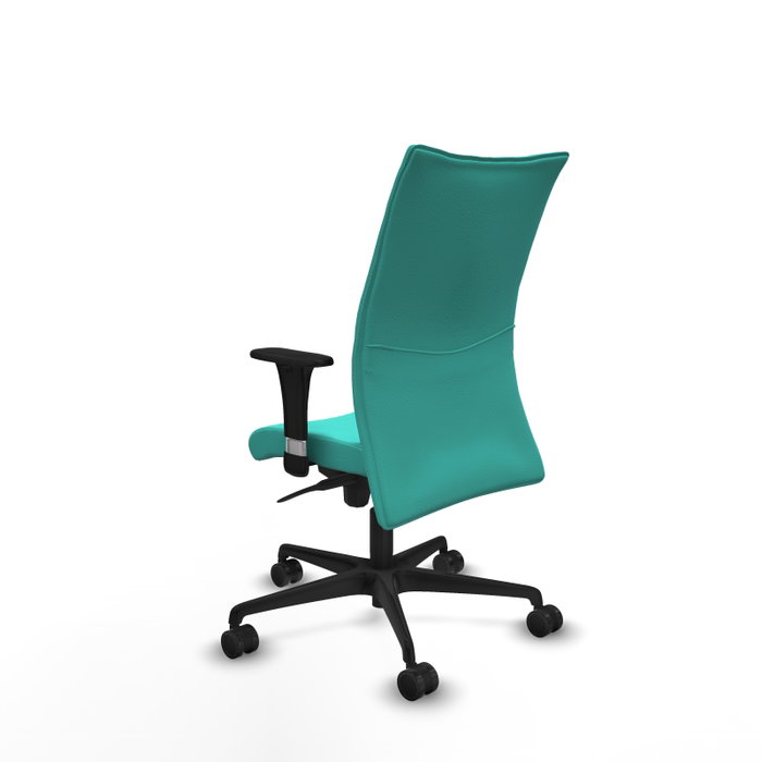 PIQUERAS Y CRESPO Silla Albacete Confidente con Mecanismo Sincro, Similpiel Turquesa, Brazos 1D PIQUERAS Y CRESPO Silla Albacete Confidente con Mecanismo Sincro, Similpiel Turquesa, Brazos 1D