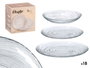 Vivalto Vajilla de Vidrio 18 Piezas Transparente 6x26x6 cm Apta para Lavavajillas y Microondas (Set de 2)